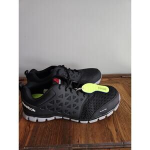 REEBOK SUBLITE CUSHION UNISEX STEEL TOE  WORK SHOES RB4041 / BLACK sz 9.5 NEW